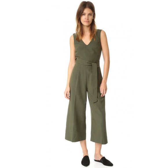 Club Monaco Torela Wrap Jumpsuit in Green Size 0 - Picture 1 of 11